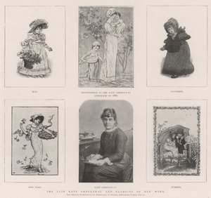La défunte Kate Greenaway et des exemples de son travail - Kate Greenaway